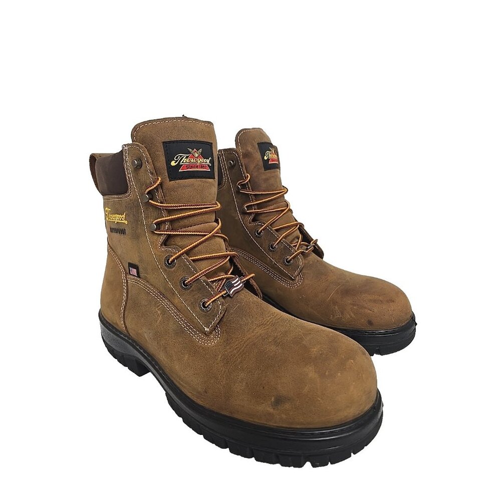 Thorogood Men's 804-4149 6" Waterproof Composite Toe Work Boot Brown Size 9.5D